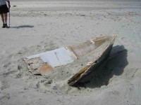 Marine Ply boat broken remains