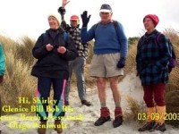 Glenice, Bill, Bob, Ria. Track access to Victory Beach