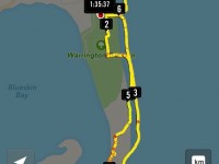 Nike app GPS of Warrington route.
