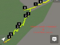 The 10 km route map