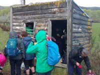 C.4) Lunch - no one wanted to eat inside this hut until the hail startedc