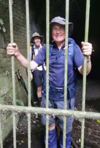 John at the entrance to the tunnel Caption and photo Margreet