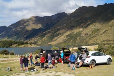 25 Feb Queenstown Get Together Of Trampers And Hikers At Moke Lake.john