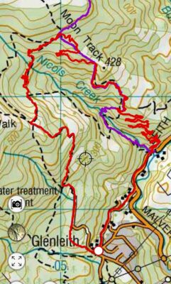 Our Route Is The Red One, Anticlockwise. The Purple Route Is Part Of The First Recce Ross