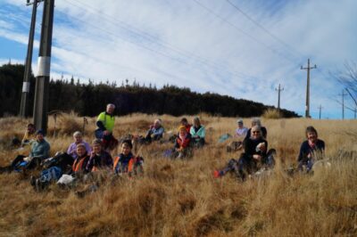 10 July Trampers Govt Track Happy Trampers Enjoying Lunch Photo & Caption John. Jpg