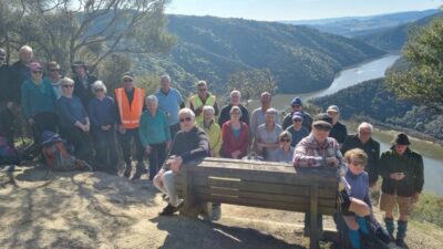 14 August Hikers Millenium Track Lunch on the seat. Photo & Caption Chris