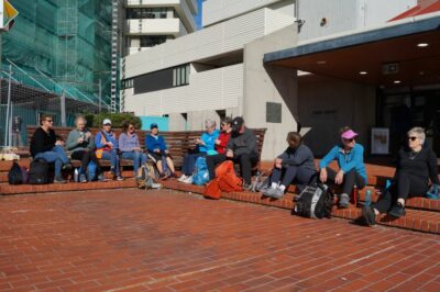 Lunch On The Library Plaza. Caption And Photo John