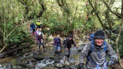 Crossing North Coal Creek, A Few Wet Feet But Nobody Slipped. Caption And Photo Sarah