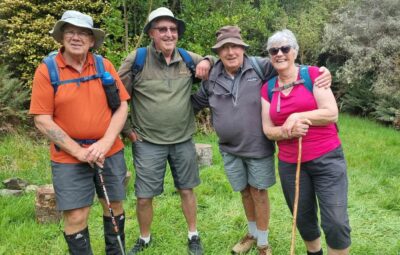 49ers At Ben Rudd Hut. One Of Them Challenges Anyone To Count Their Growth Rings Chris