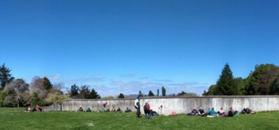 Lunch Against The Wall. Caption And Photo Phil