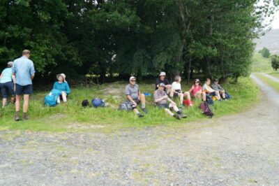 4 December Waihola Trampers Lunch In The Semi Shade. Photo & Caption John