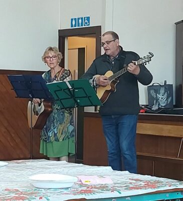 Grant And Maria Leading The Singing Of The Carols. Caption And Photo Helen