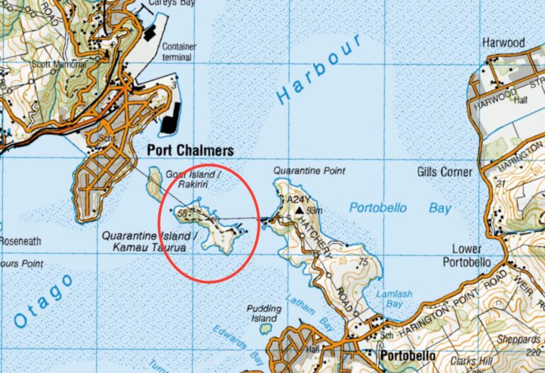 Quarantine Map Maps – Quarantine Island – Taieri Recreational Tramping Club