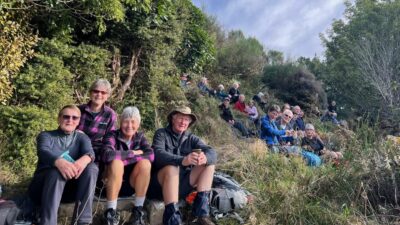Great spot for lunch below the organ pipes pam
