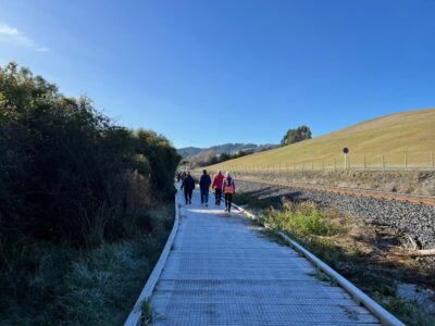 2 july waihola combined frost on boardwalk. photo & caption pam