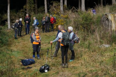 A regroup is always a great chance for a chat. caption and photo john