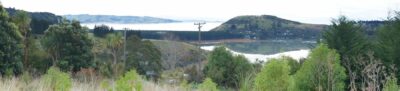 Picturesque purakaunui, but that sea mist looks ominous! caption and photo john
