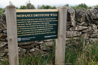 The long wall we followed on our way back to the cars. caption and photo john