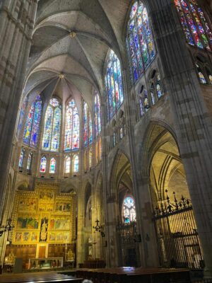 Fabulous cathedral at leon where the stained glass was just amazing