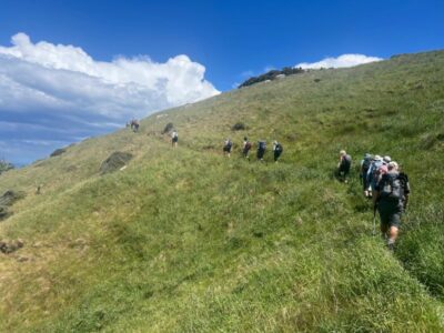26 nov highcliff trampers highcliff a steady climb back up to the “white rock’s” photo & caption pam