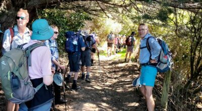 26 nov highcliff trampers highcliff it’s hell going uphill in the hot sun it’s paradise stopping in the shade! photo & caption jane