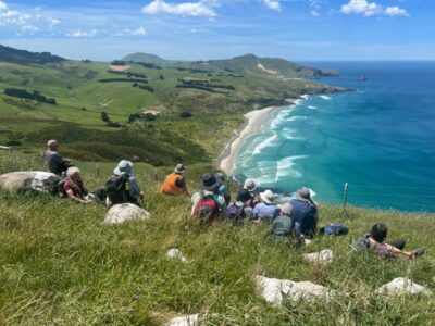 26 nov highcliff trampers highcliff time to enjoy the vista’s of the peninsula coastline. photo & caption pam