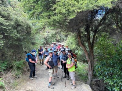 26 nov hikers signal hill hats, water, sunblock in sweltering temps. photo & caption jenni