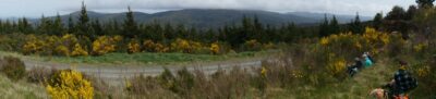 Lunch view with flagstaff and swampy in the clouds. caption and photo john