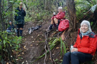 Morning tea in a dryer place in the bush john