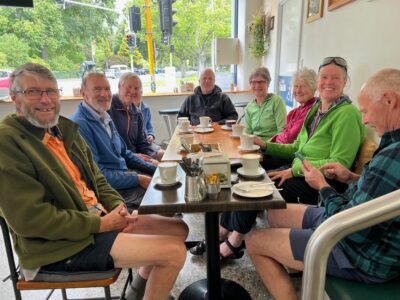 For some a last minute decision for coffee at gardens corner caption and photo pam