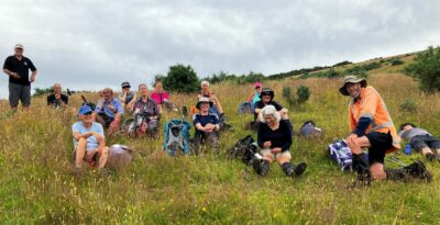 Resting after climb up from smuggler’s stream jill r