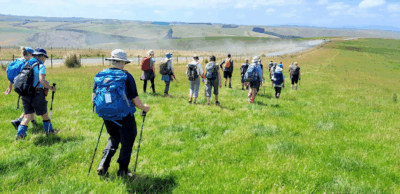 4 feb scorgies farm hikers and trampers an easy stroll back to the cars beside mahinerangi road.photo & caption jane.jpg