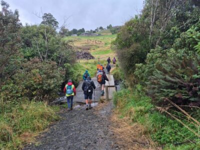 18 mar frasers gully traversing the bridge. photo & caption helen