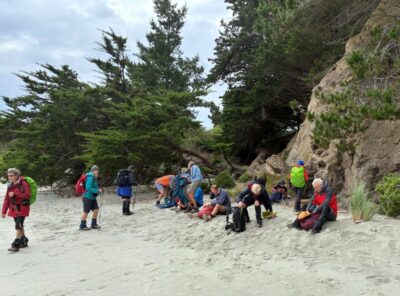18 mar mopanui trampers a great spot for morning tea. photo & caption graeme