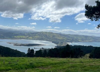 18 mar mopanui trampers blueskin bay & warrington beach from mopanui ridgeline track. photo & caption john