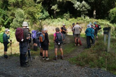 18 mar mopanui trampers the start of the mopanui climb.photo & caption john