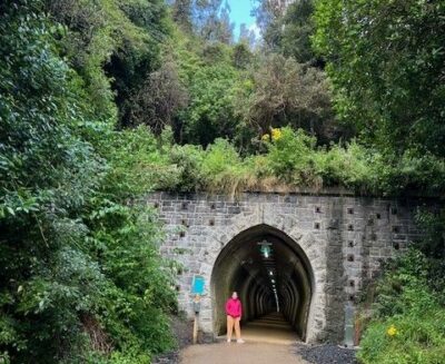 Beautiful stonework entrance to the tunnel caption and photo jill