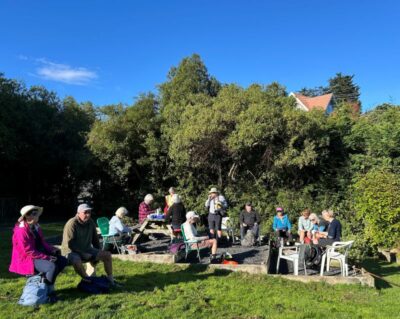 29 apr macandrew bay hikers chairs appeared from nowhere photo & caption jenni