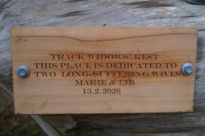Just one humorous plaque. caption and photo john