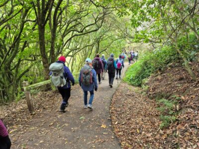 20 may town belt hikers in woodhaugh gardens. photo & caption helen