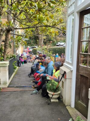 20 may town belt hikers lunch. photo & caption helen