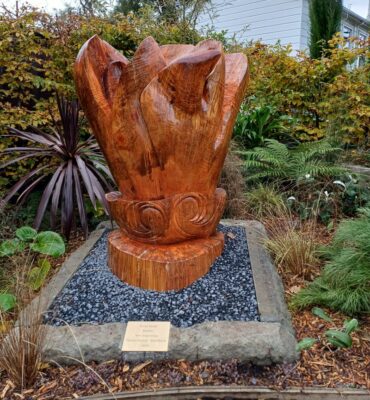 20 may town belt hikers sculpture at olveston. photo &amp; caption sue