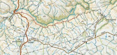 Deep stream pipeline walk sh87 to first tunnel downstream 3 june 2026 map