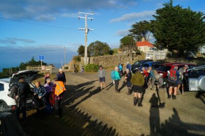 Eager anticipation as another tramp begins. caption and photo john