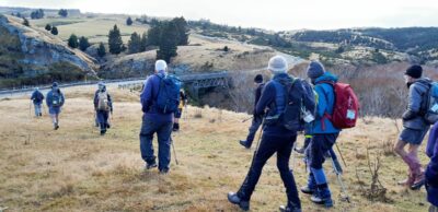 Leaving the carpark paddock, with a view of deep stream bridge jane