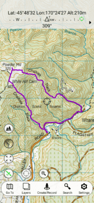 7km to powder hill and back in a loop sarah