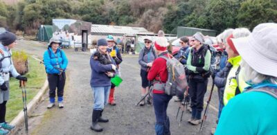 800 At the YEP plant nursery Louise Ashton & dachshund telling us about their work with penguins.