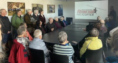 Attentively listening to Doug Fletts address Shirley