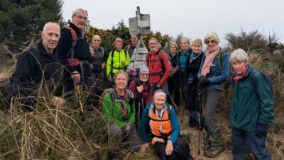Group photo at the powder hill trig 525m