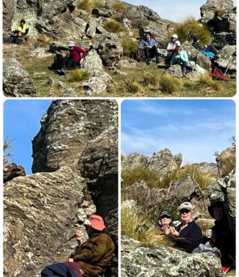 Lunch spot…hunkering down out of the wind at one of many ‘Three Kings’ Caption and photo Sandra